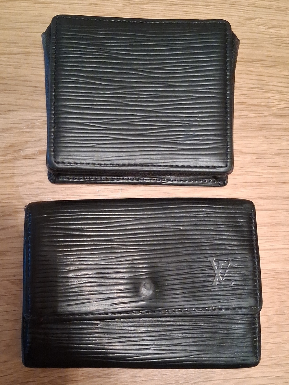 Louis Vuitton Black Epi Leather Coin & Key Holder Set